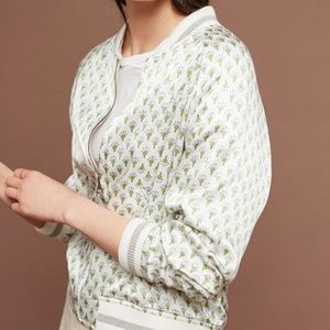 Anthropologie Tiny Editions Embroidered Bomber